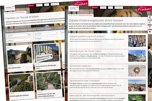Präsentation digitaler Angebote auf www.frankentourismus.de
