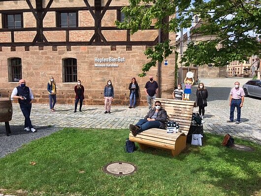 Gruppenbild der Pressereise "Bierland Franken"