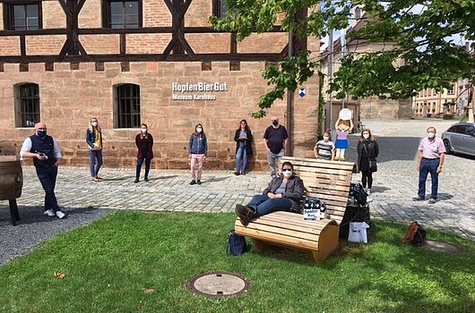 Gruppenbild der Pressereise "Bierland Franken"