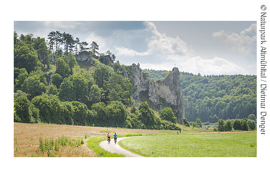 Naturpark Altmühltal, Radler am Burgsteinfelsen