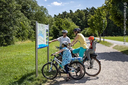 Fränkisches Seenland, Fahrradtour mit E-Bikes am Großen Brombachsee