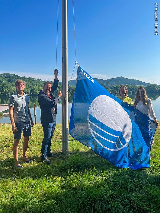 Hissen der Blauen Flagge 2023 am Bad Staffelsteiner Ostsee