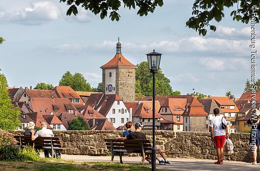 Blick vom Burggarten über die Stadt (Rothenburg ob der Tauber)