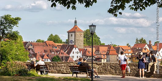 Blick vom Burggarten über die Stadt (Rothenburg ob der Tauber)