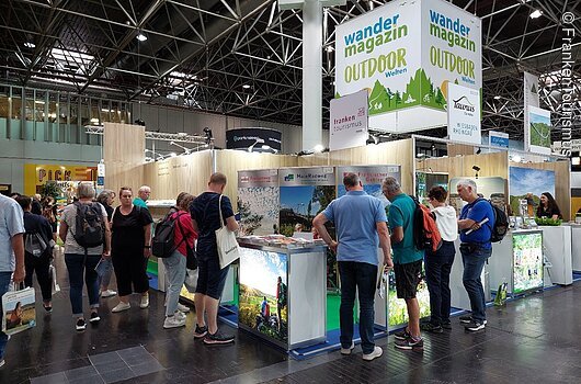 Messe Caravan Salon 2022, Gemeinschaftsstand mit wandermagazin