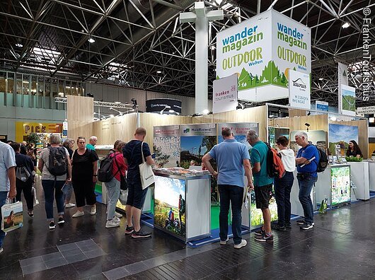 Messe Caravan Salon 2022, Gemeinschaftsstand mit wandermagazin