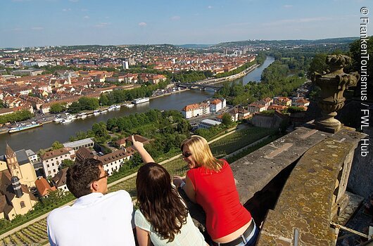 Blick von der Festung Marienberg auf Würzburg