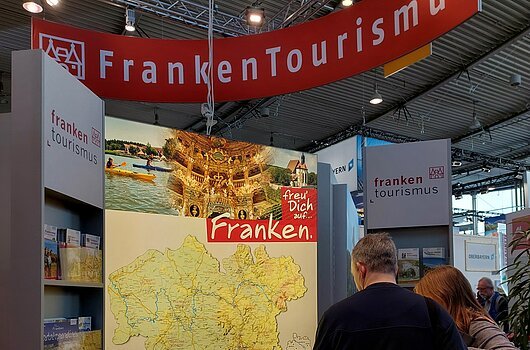 Übersichtskarte am Frankenstand bei der CMT 2024 (Stuttgart)