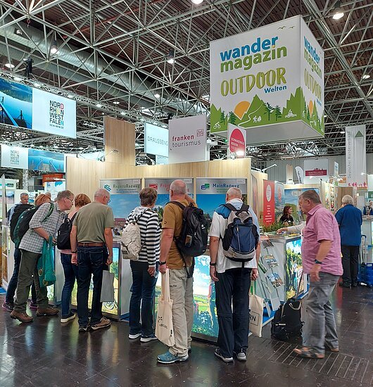 Messe Caravan Salon 2023, Gemeinschaftsstand mit wandermagazin