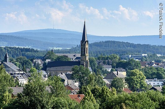 Blick auf Münchberg (Fichtelgebirge)