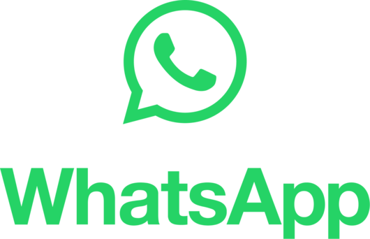 WhatsApp WhatsApp-Logo mit grünem Telefonhörer in Sprechblase und Schriftzug „WhatsApp“ darunter