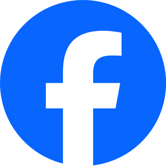 Blaues rundes Symbol mit weißem Kleinbuchstaben „f“ in der Mitte, Facebook-Logo.